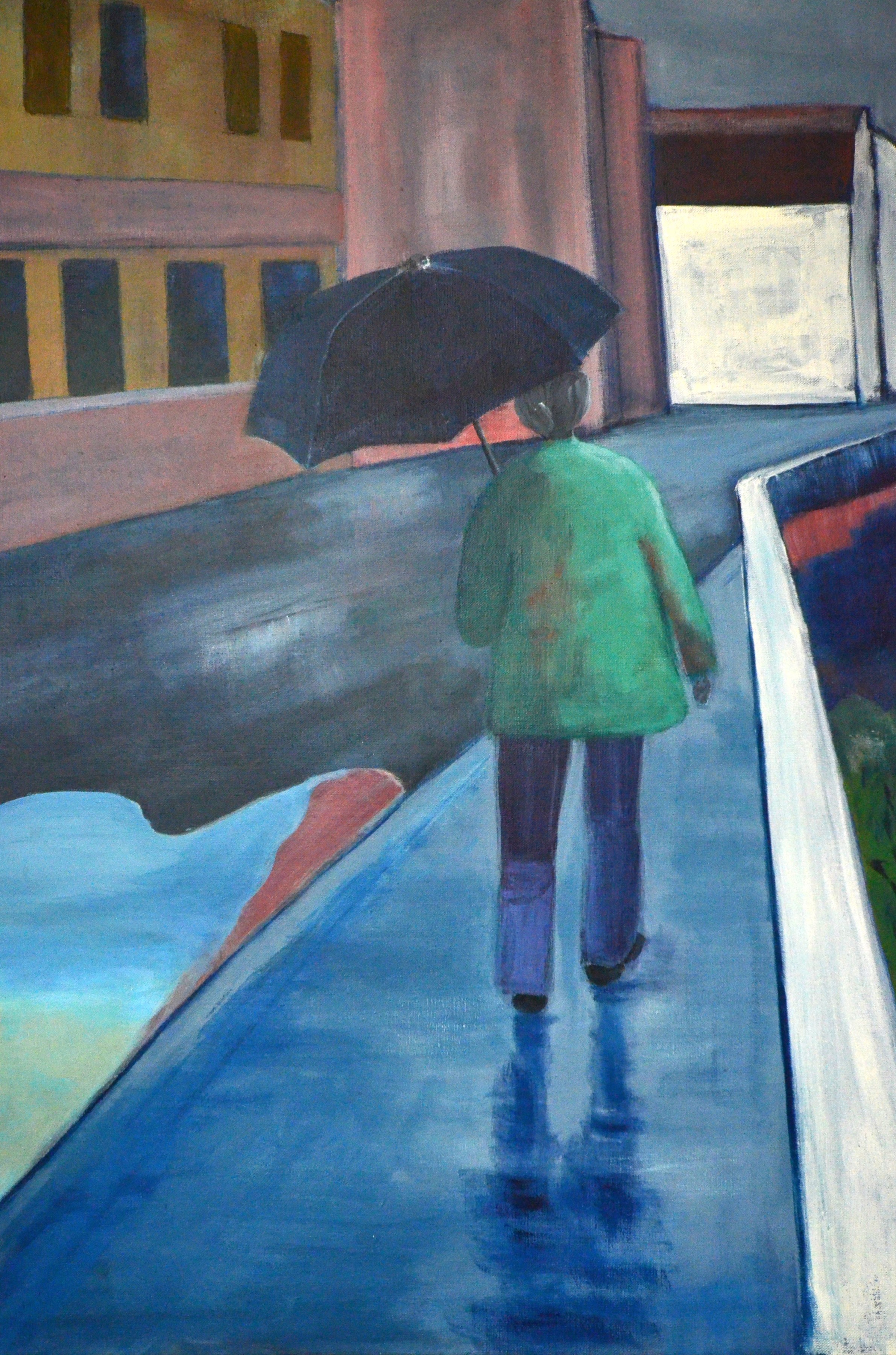 Walking in the rain a